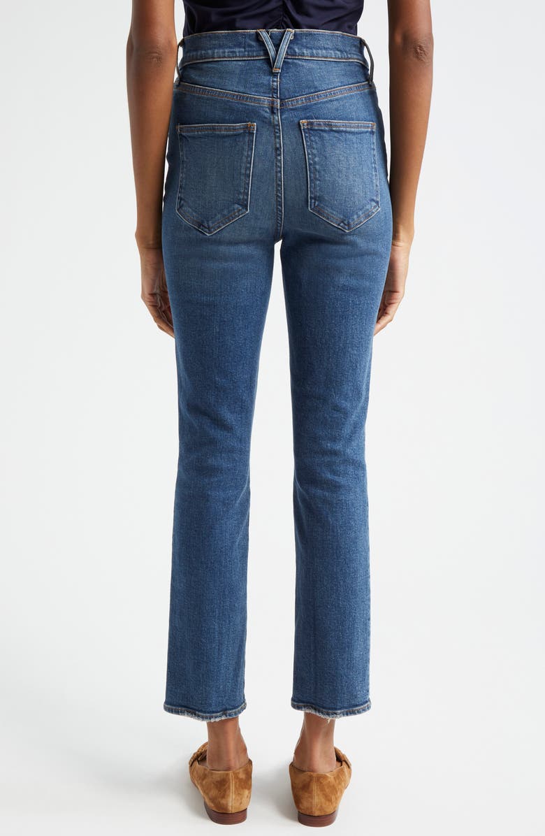 Veronica Beard Ryleigh High Waist Ankle Slim Straight Leg Jeans, Alternate, color, Vintage Rain