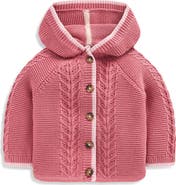 Mini Boden Kids' Cotton Cable Knit Cardigan