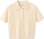 MANGO Faux Fur-Effect Polo Sweater