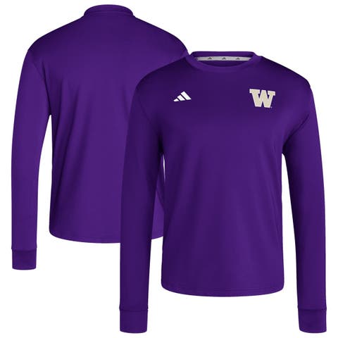Men's adidas  Purple Washington Huskies Dugout Pullover Sweatshirt
