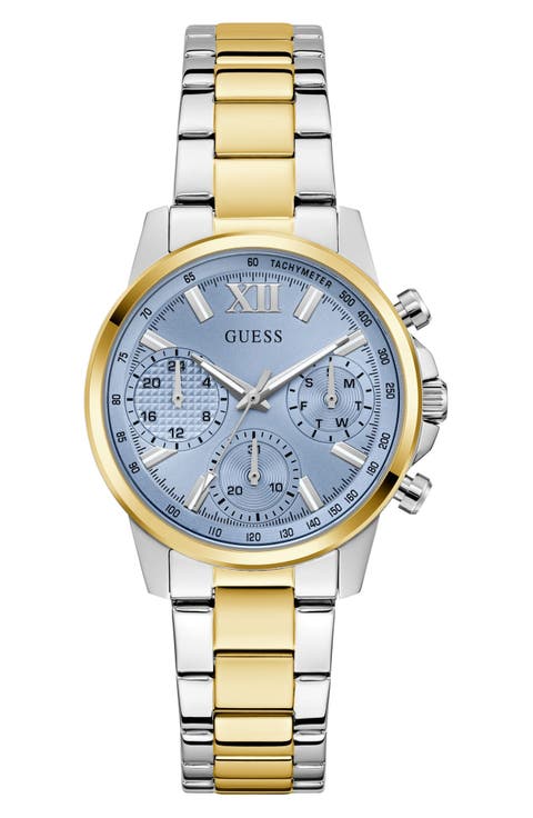 Two-Tone Multifunction Bracelet Watch, 36mm