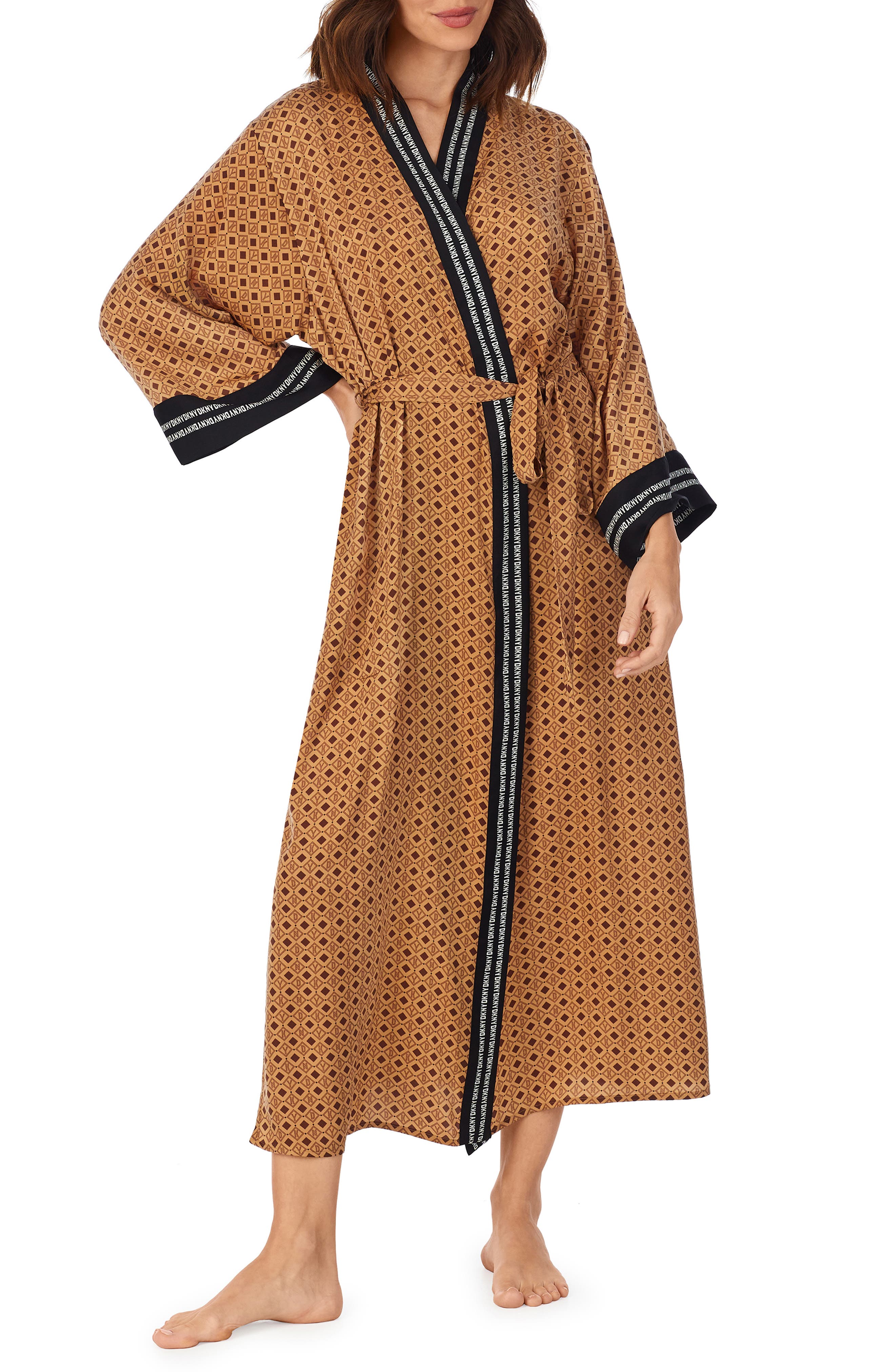 DKNY Ballet Logo Jacquard Robe (Women) | Nordstrom