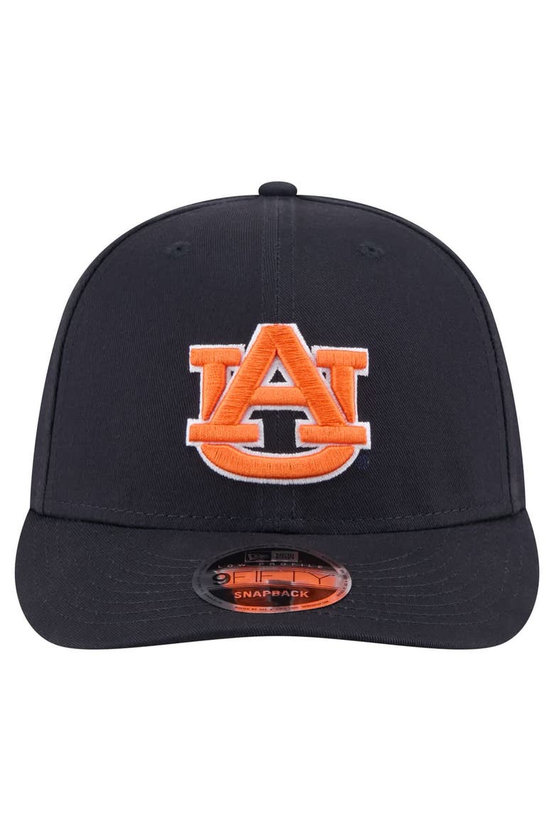Men's New Era Navy Auburn Tigers Low Profile 9FIFTY Snapback Hat, Alternate, color, Navy