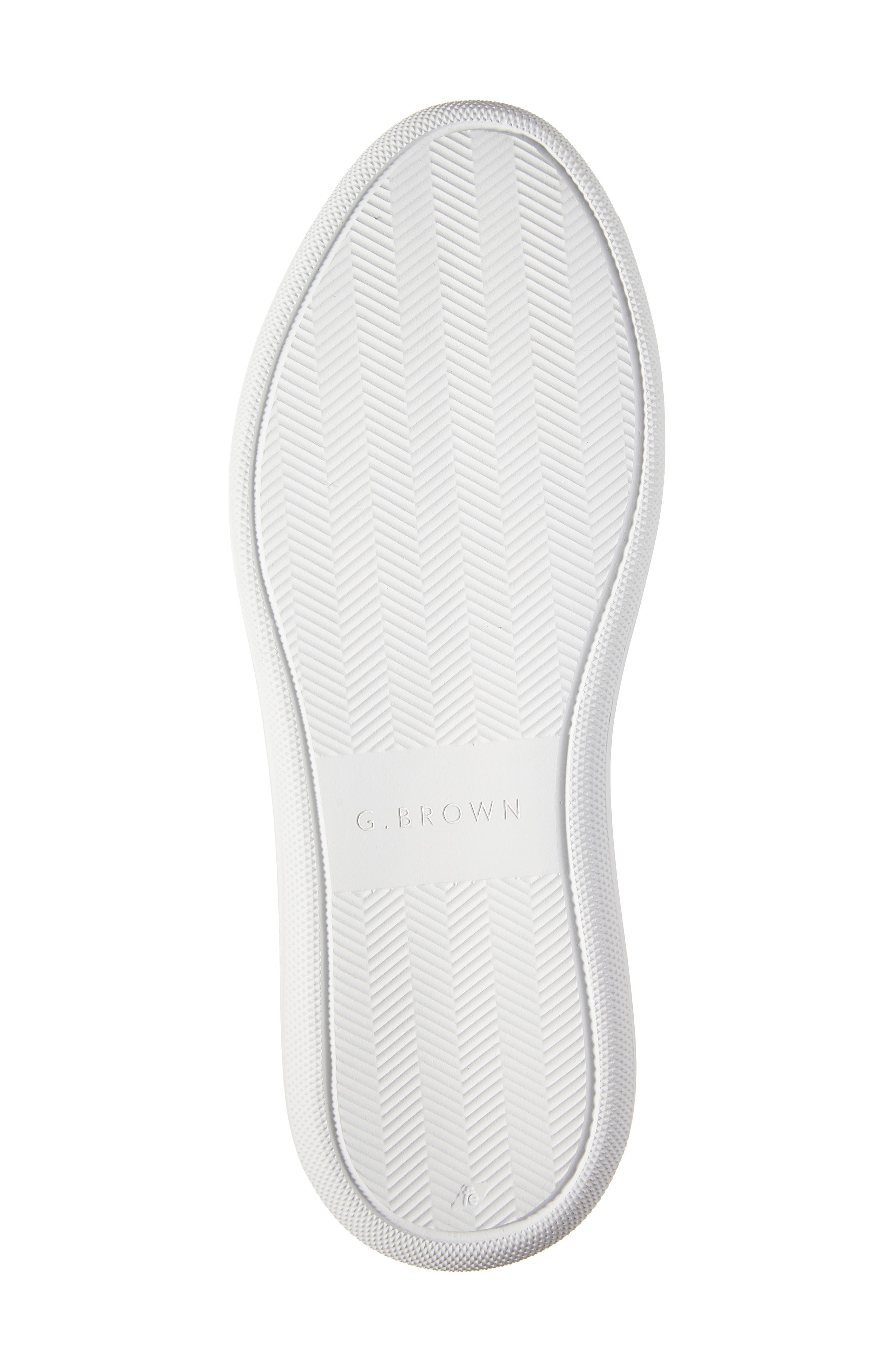 G Brown Puff Low Top Leather Sneaker, Alternate, color, Brown