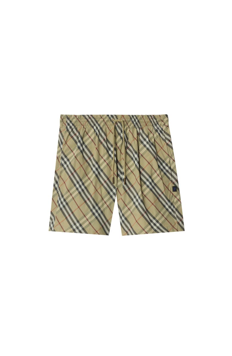 Burberry Check Swim Shorts, Alternate, color, Glade Green