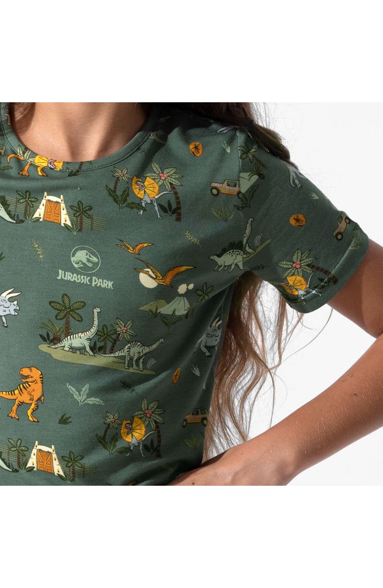 Bellabu Bear Jurassic Park Safari Kids 2-Piece Short Sleeve & Shorts Pajama Set, Alternate, color, Jurassic Park: Safari