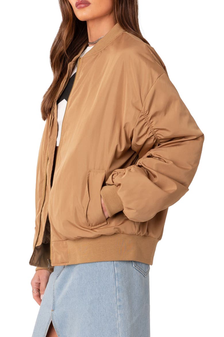 Cala Oversize Bomber Jacket, Alternate, color, CAMEL