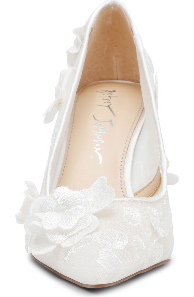 Betsey Johnson Aimey Pointed Toe Pump, Alternate, color, Ivory