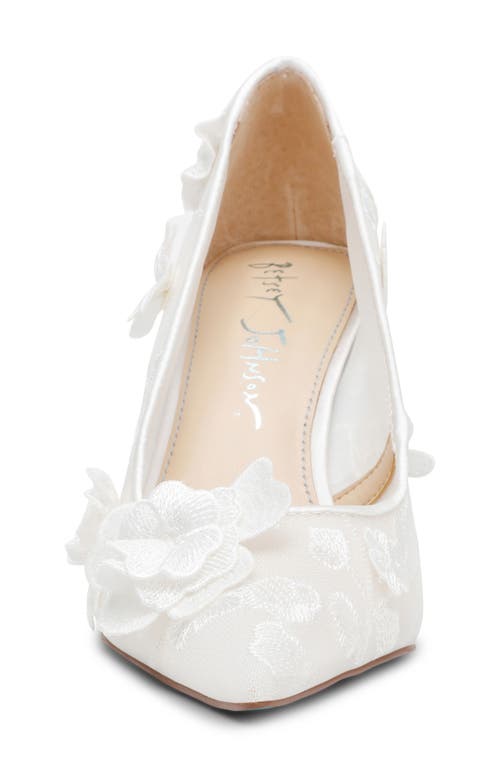 Shop Betsey Johnson Aimey Pointed Toe Pump In Ivory
