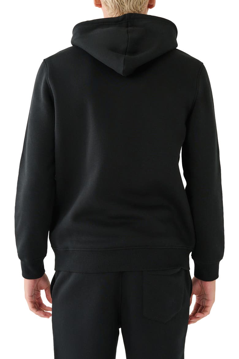 Studded Logo Pullover Hoodie, Alternate, color, JET BLACK
