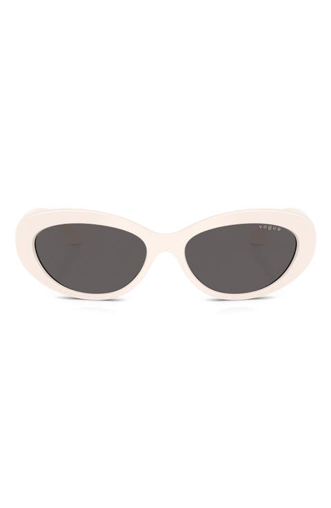 55mm Polarized Oval Sunglasses