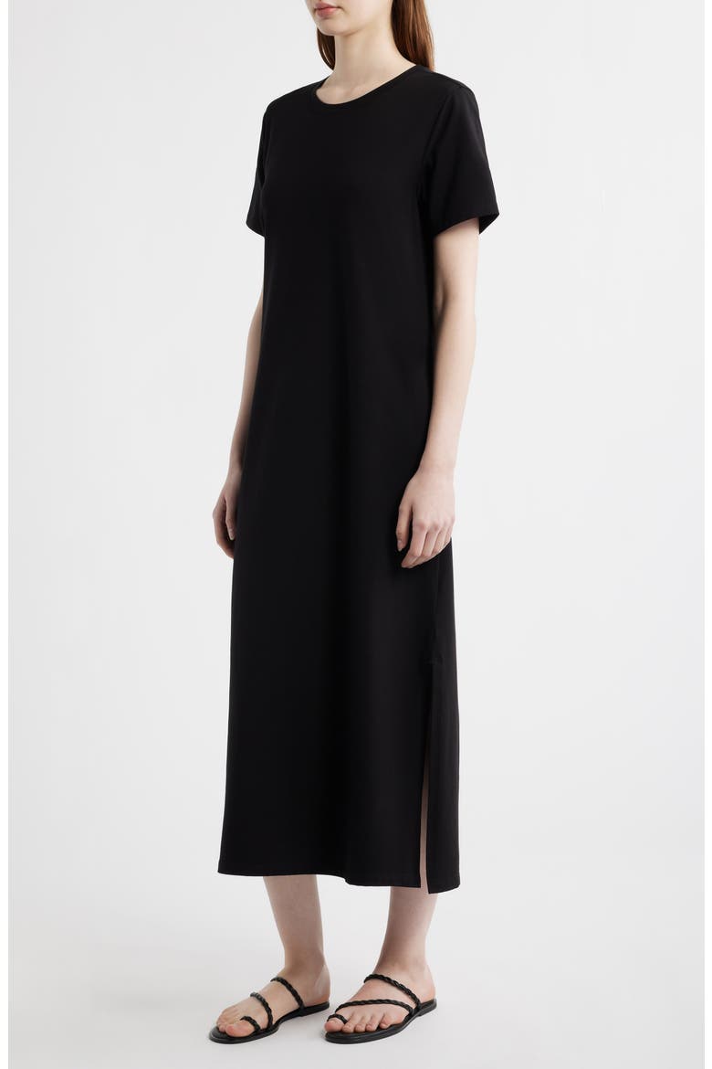 Maxi T-Shirt Dress, Alternate, color, BLACK