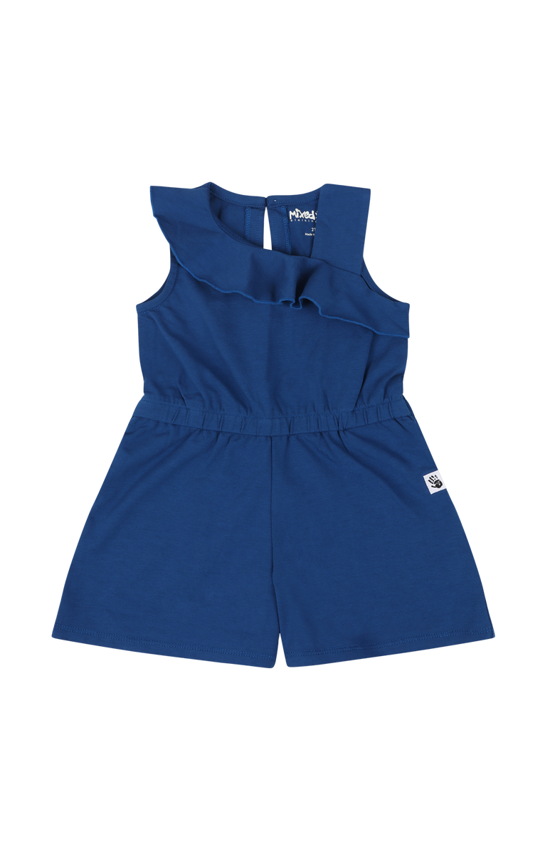 Mixed Up Clothing Girls Volant Ruffle Shorts Romper, Main, color, Sodalite Blue