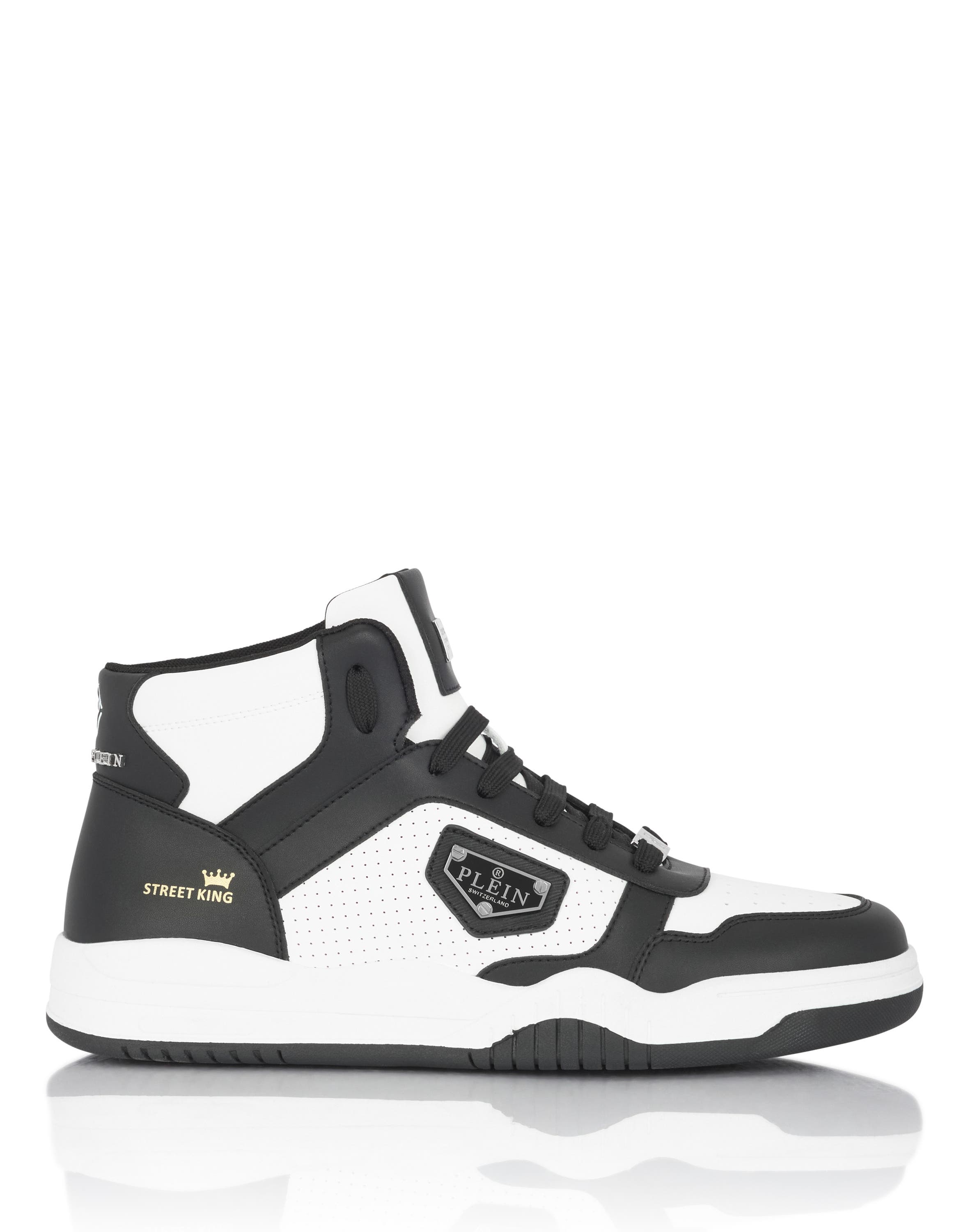 Mid-Top Sneakers Street King Unisex, Alternate, color, white/black