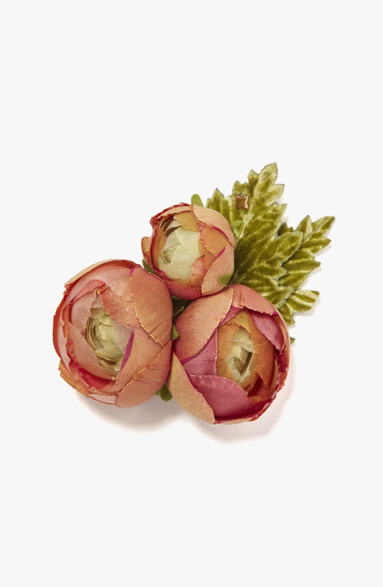 Helena Simon The Ranunculus Floral Brooch, Main, color, Orange