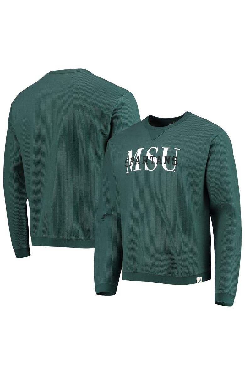 LEAGUE COLLEGIATE WEAR Men's League Collegiate Wear Green Michigan State Spartans Timber Pullover Sweatshirt, Main, color, 