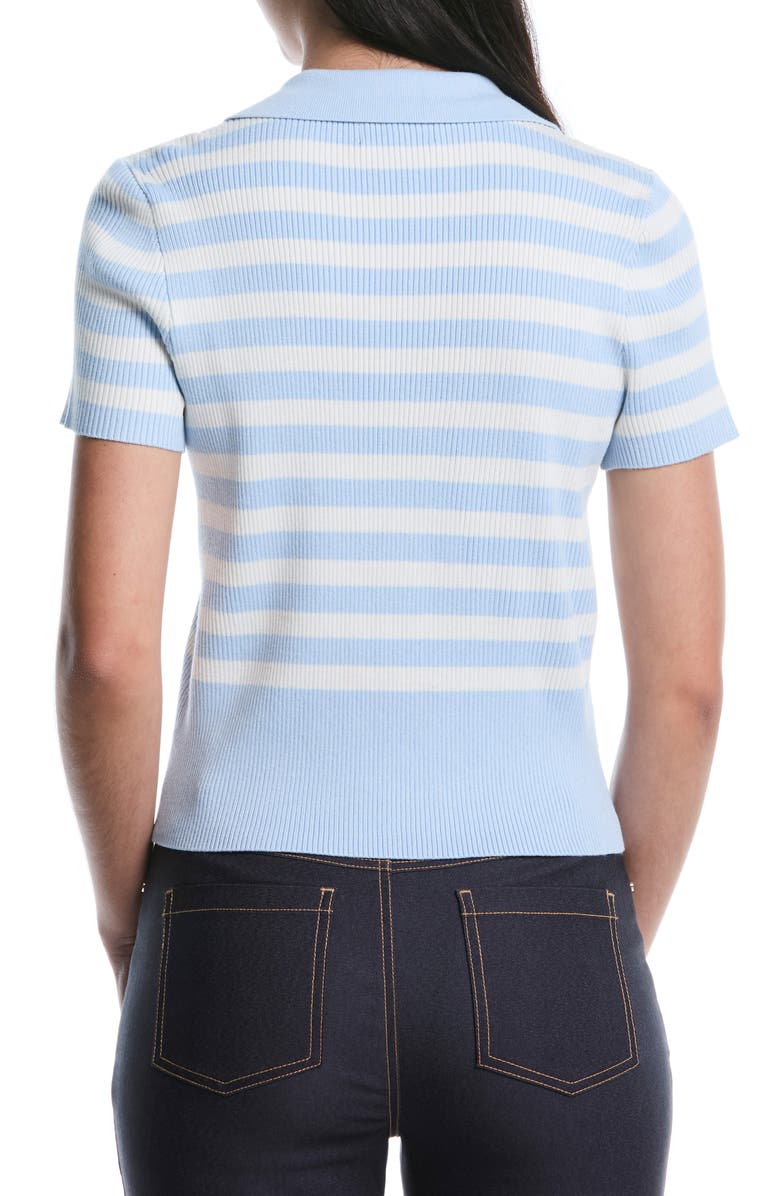 Laundry by Shelli Segal Tie Front Short Sleeve Top, Alternate, color, Skyway
