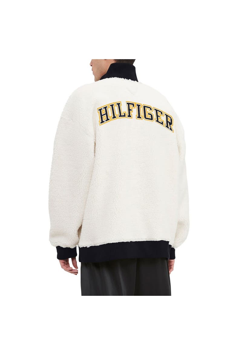 Men's Tommy Hilfiger  Cream Pittsburgh Steelers Jordan Sherpa Quarter-Zip Sweatshirt, Alternate, color, Cream