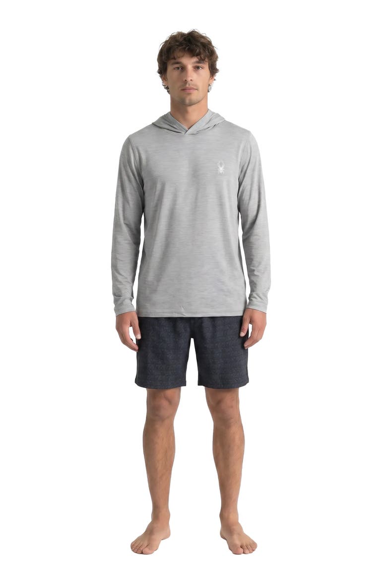 Core Heather Hooded Rashguard, Alternate, color, ALLOY