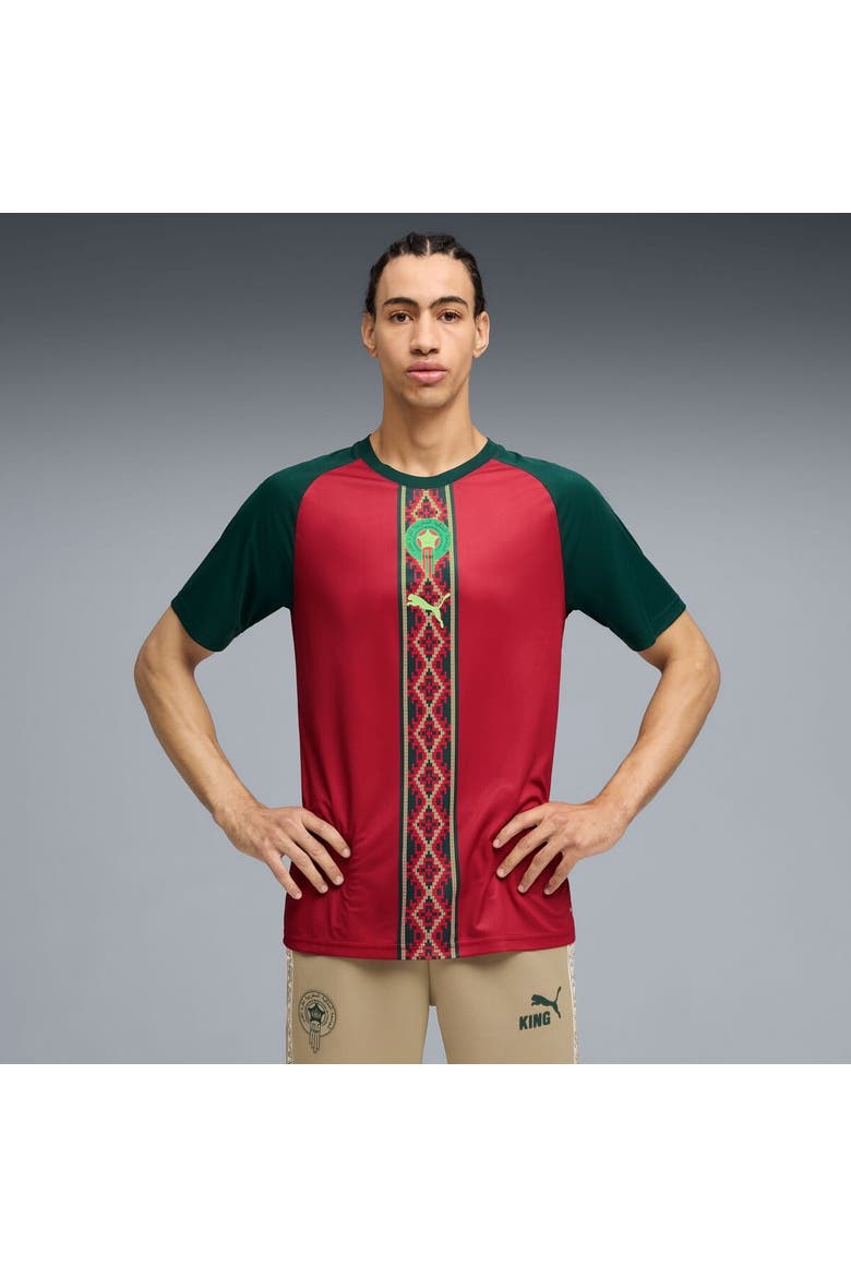 Men's Puma Crimson Morocco National Team Pre-Match Jersey, Main, color, Crimson