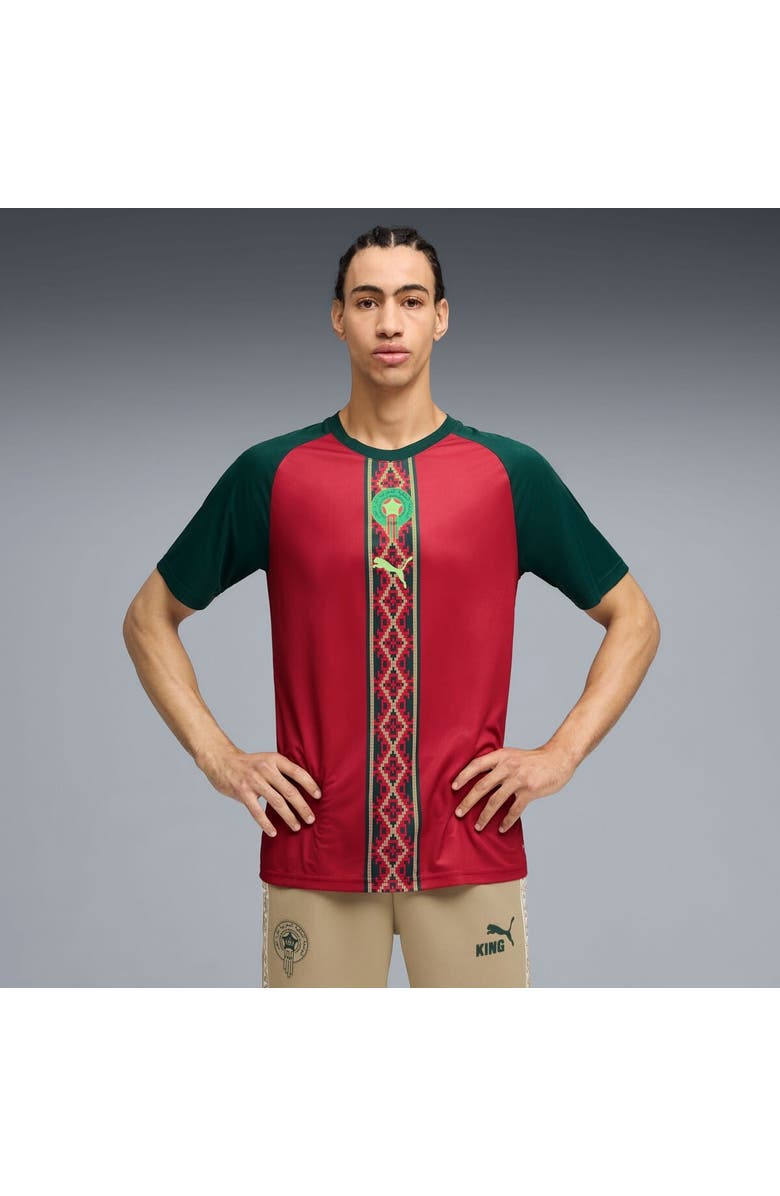 PUMA Men's Puma Crimson Morocco National Team Pre-Match Jersey, Main, color, Crimson
