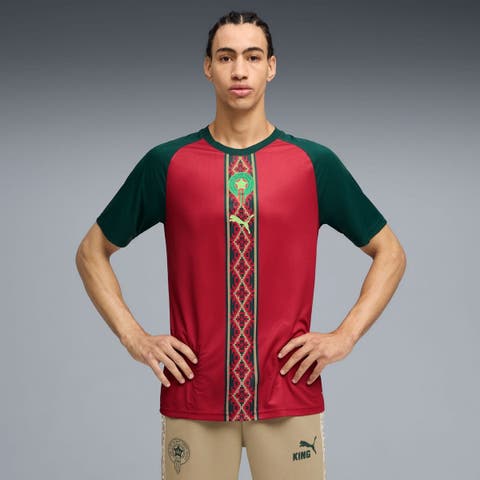 Men's Puma Crimson Morocco National Team Pre-Match Jersey