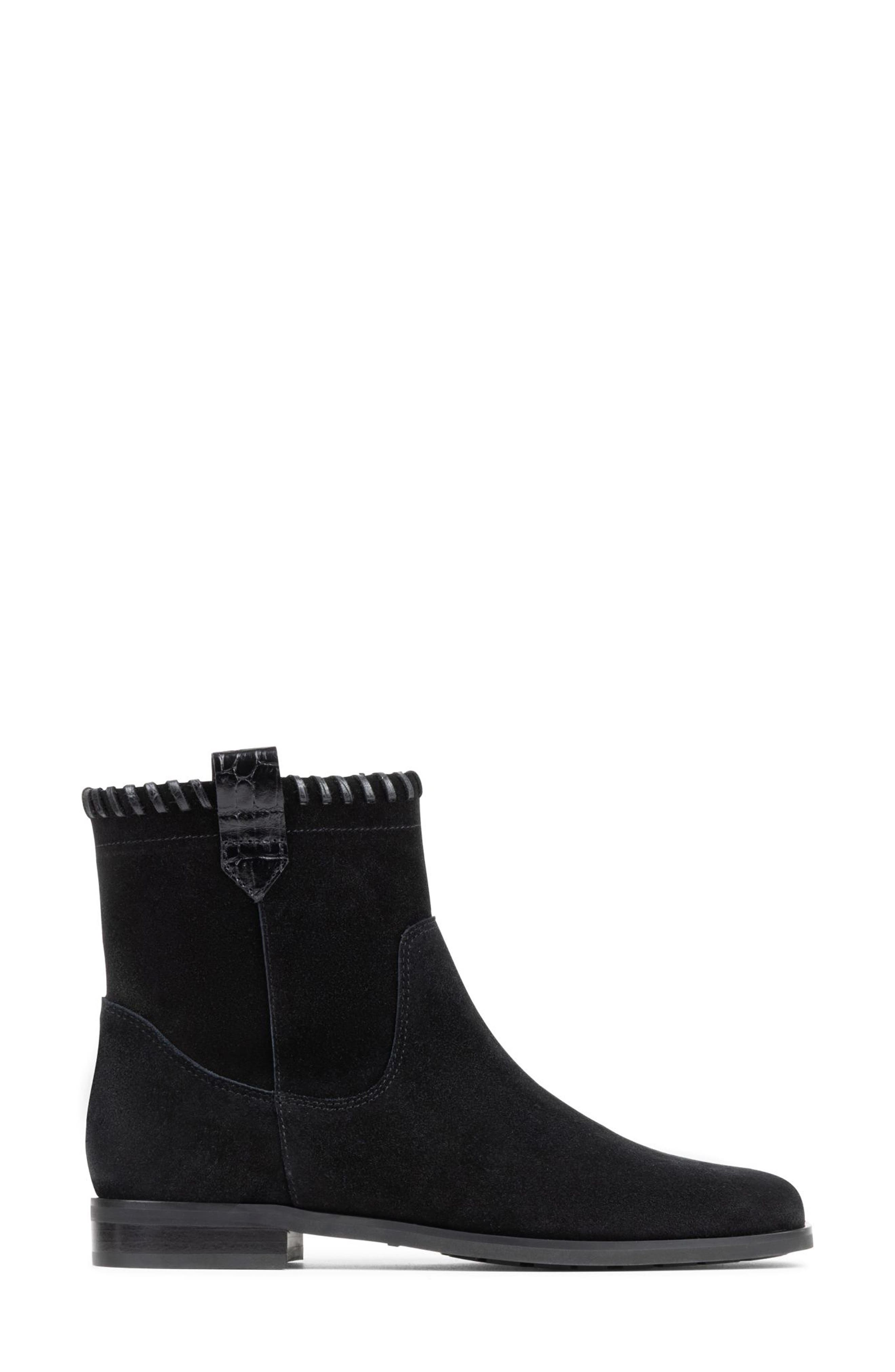 Karter Whipstitch Western Bootie, Alternate, color, BLACK