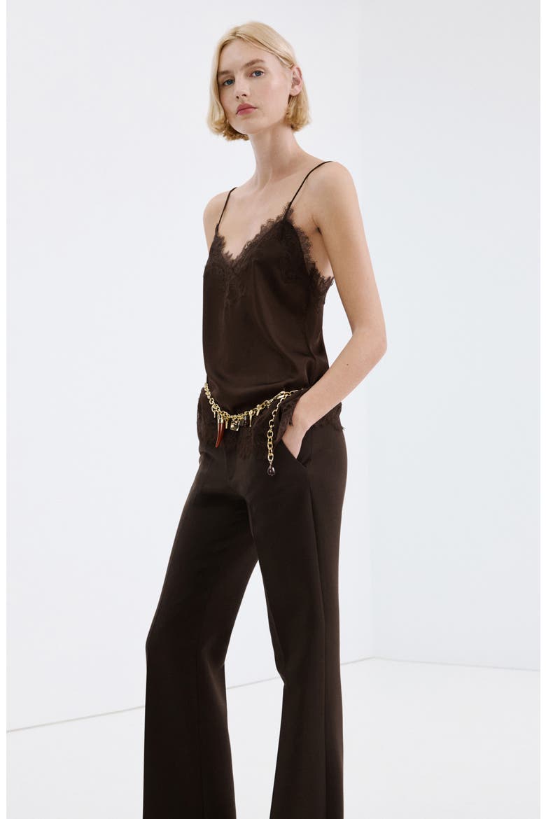 Mid Rise Flare Pants, Alternate, color, CHOCOLATE