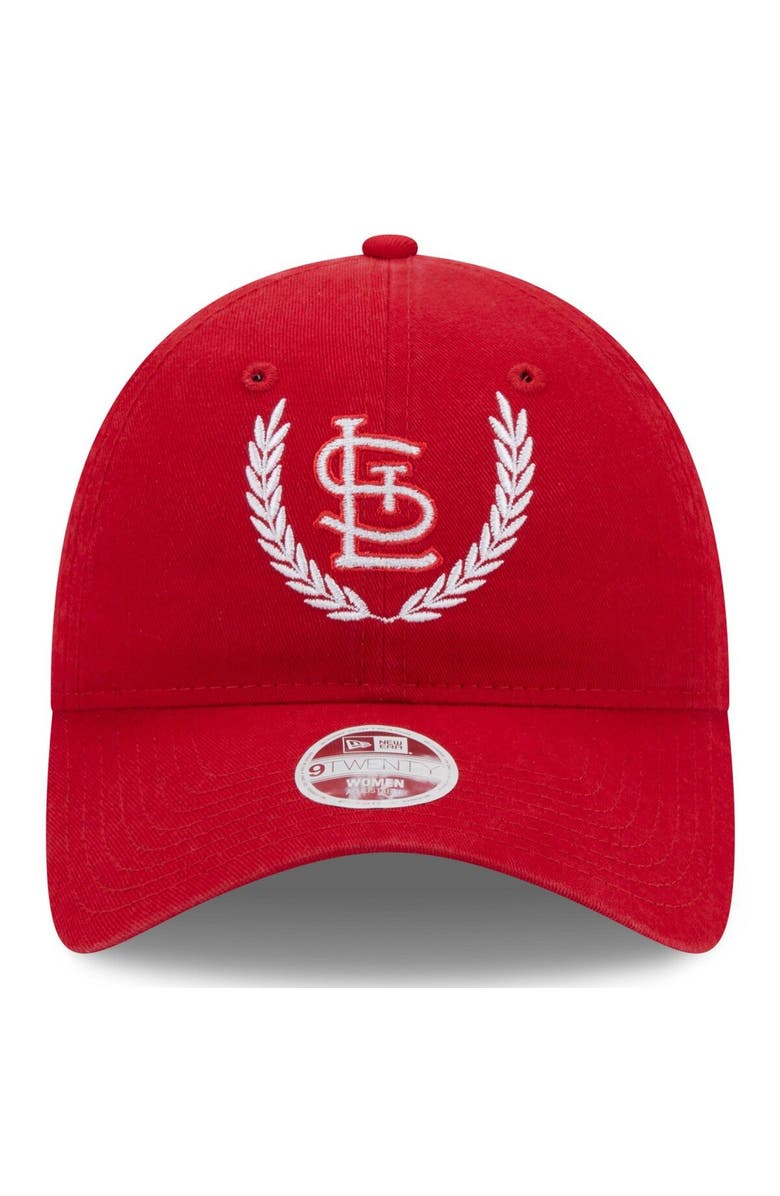 New Era Women's New Era Red St. Louis Cardinals Leaves 9TWENTY Adjustable Hat, Alternate, color, Red