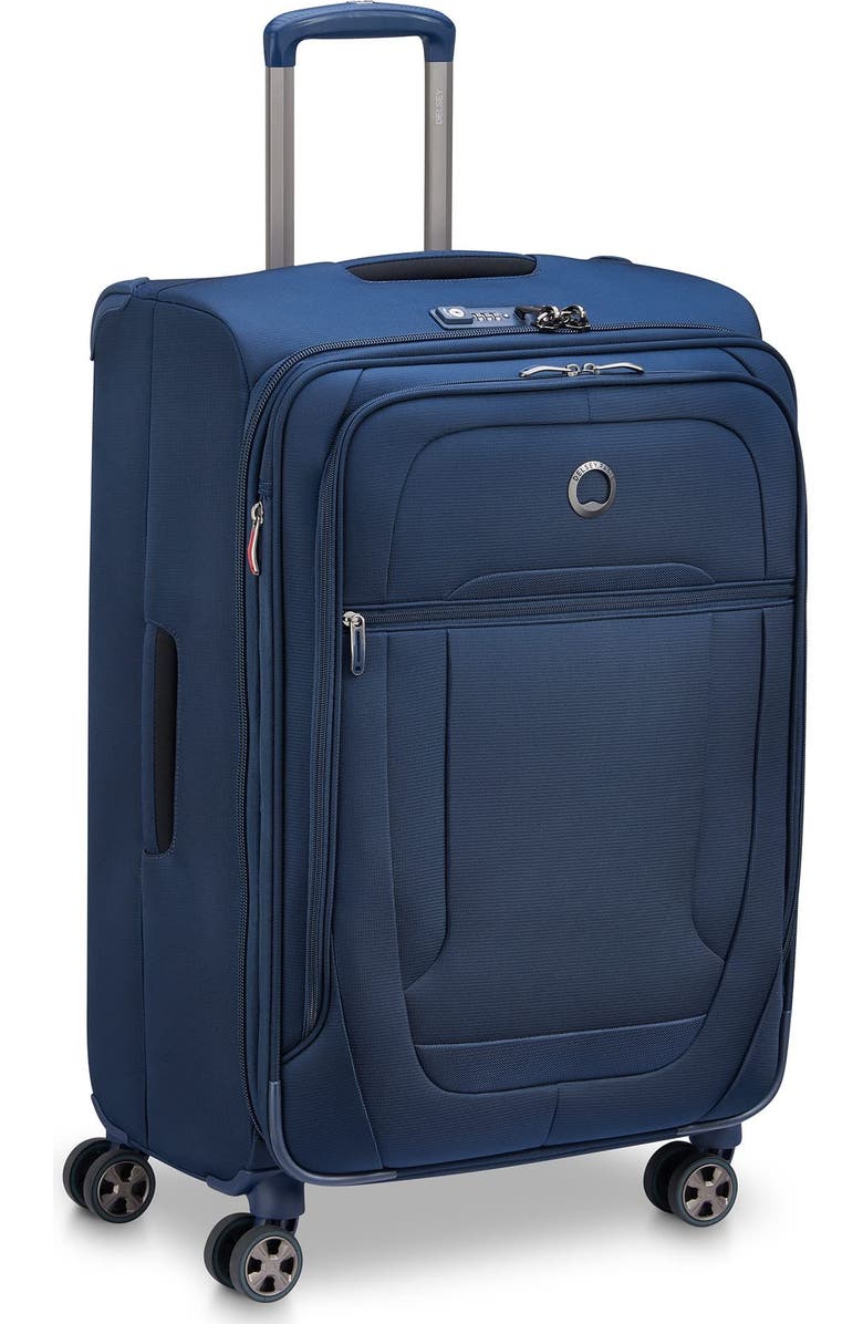 Delsey Paris Helium DLX 3-Piece Set (20/25/29) Softside Expandable Luggage with Spinner Wheels, Alternate, color, Navy Blue