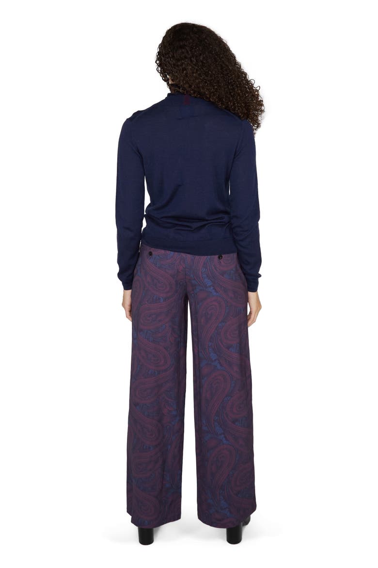 Rona Cashmere Blend Turtleneck Sweater, Alternate, color, Navy