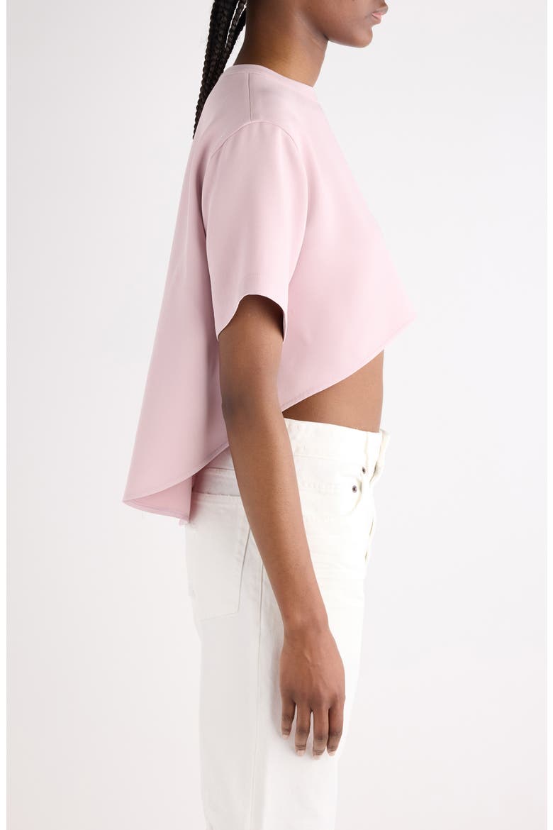 Silk & Wool Crop Training Top, Alternate, color, 5663 FUXIA