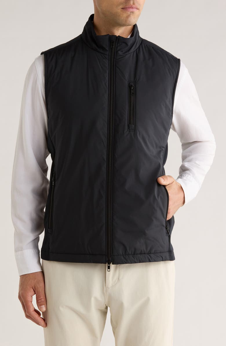 Mizzen+Main Northwood Mixed Media Vest, Alternate, color, Black