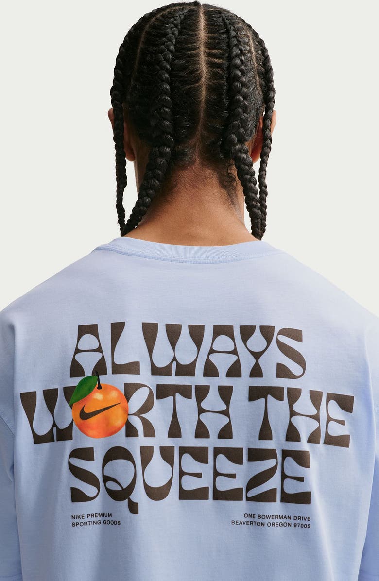 Nike Worth the Squeeze Cotton Graphic T-Shirt, Alternate, color, Hydrogen Blue