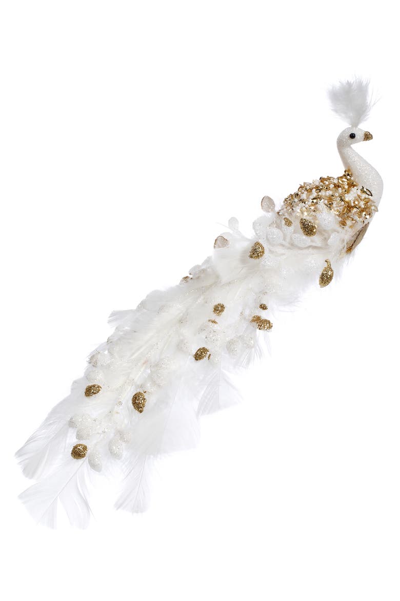 Elegant Peacock, Set of 2, Main, color, White