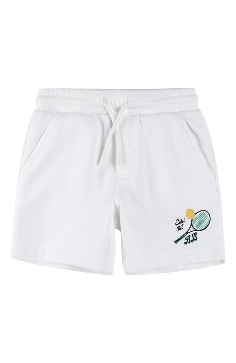 Brooks Brothers Kids' Tennis Graphic Sweat Shorts, Main, color, White