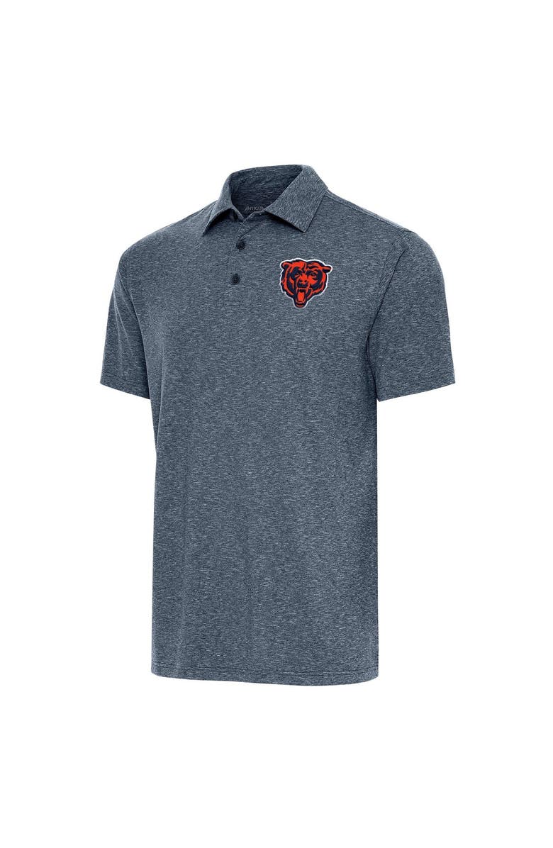 ANTIGUA Men's Antigua Heather Navy Chicago Bears Par Polo, Main, color,