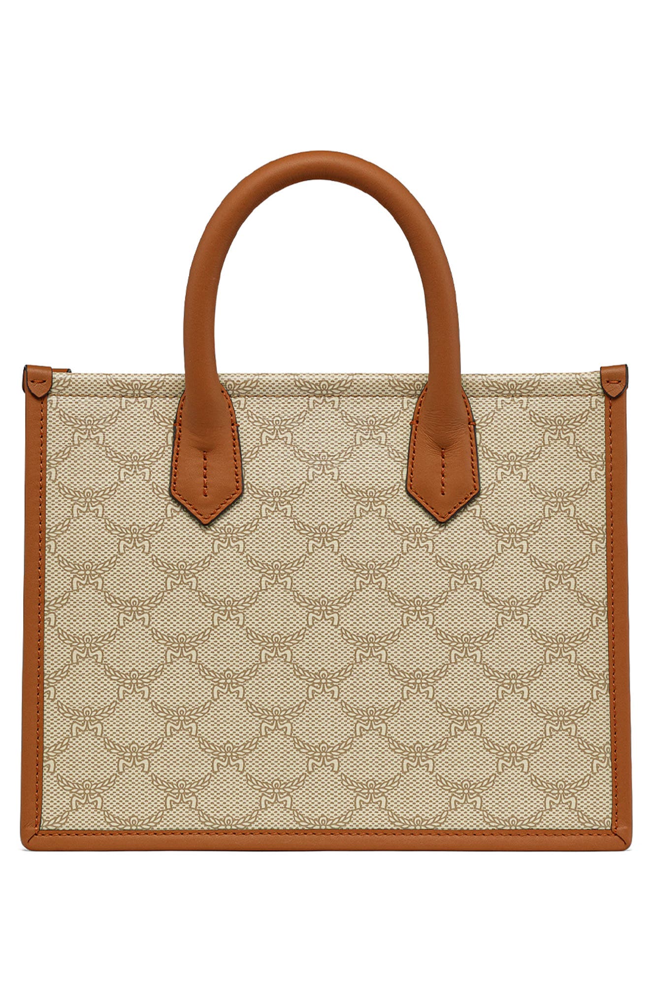 MCM Lauretos Coated Canvas Tote, Alternate, color, 