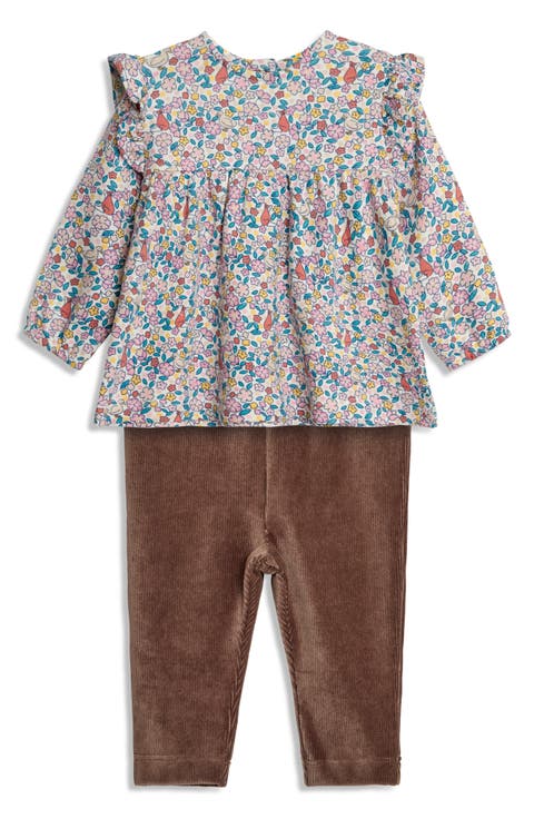 Mayoral Knit Shorts Set - Pink Apples Print