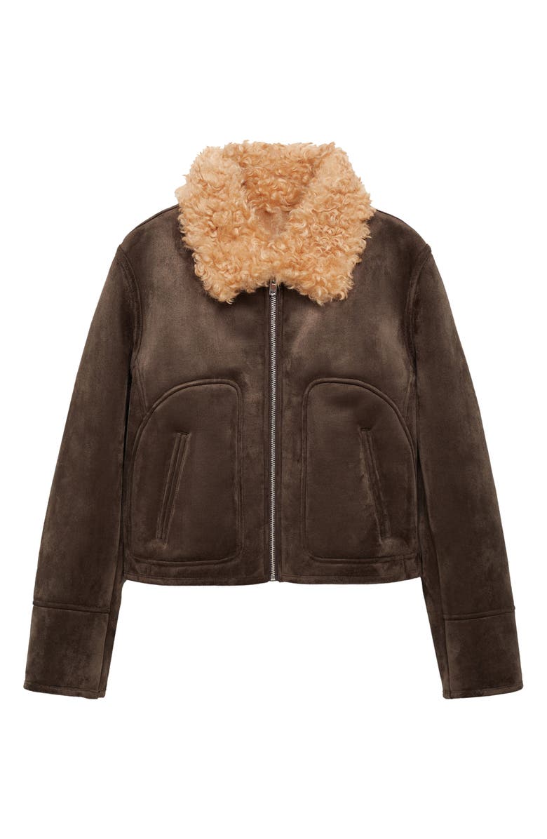 MANGO Faux Shearling Jacket, Alternate, color, 