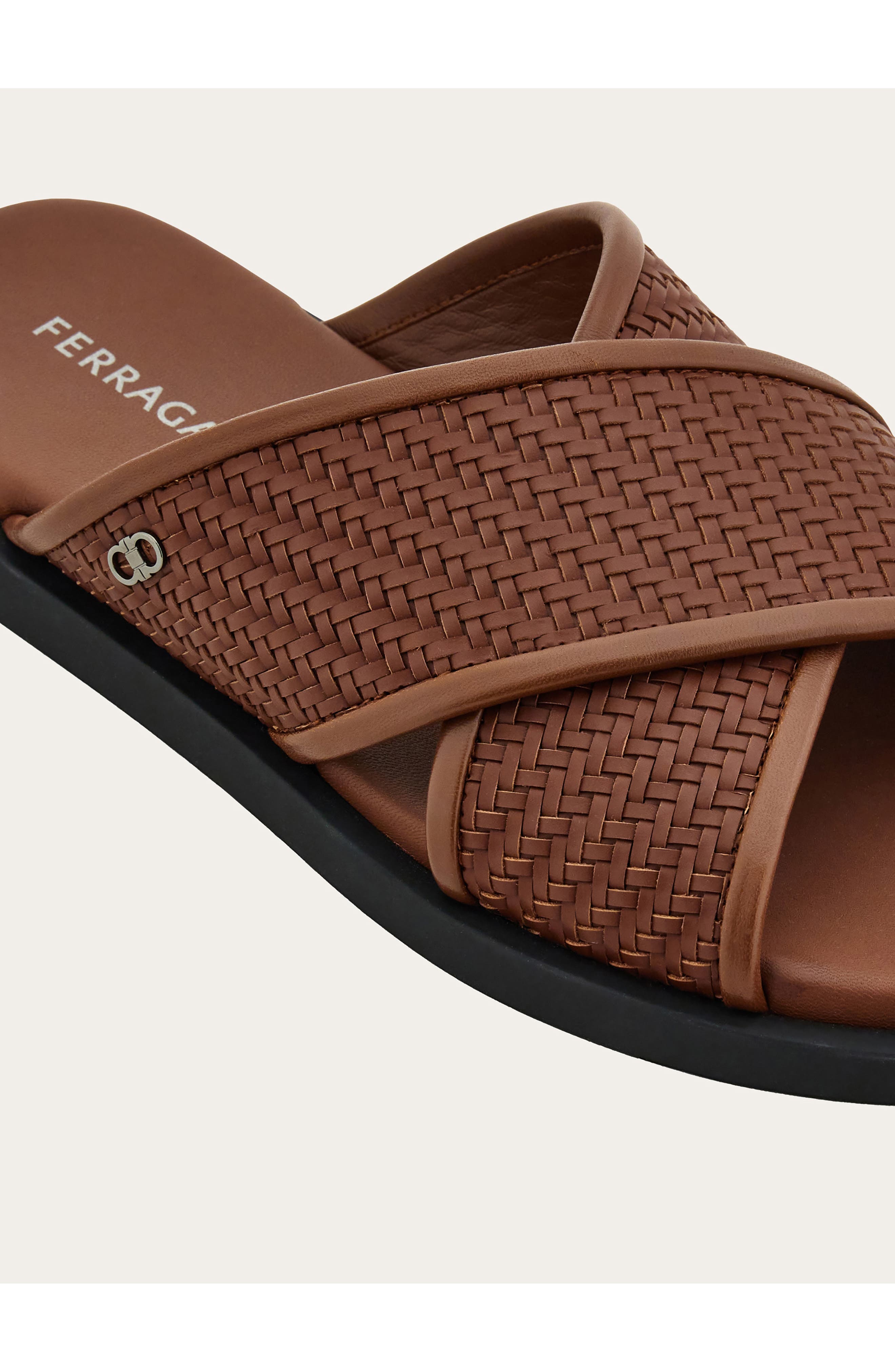 FERRAGAMO Brise 2 Slide Sandal, Alternate, color, Midbrown Midbrown Midbrown