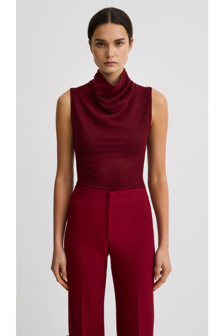 Cowl Neck Knit Shell, Main, color, Garnet