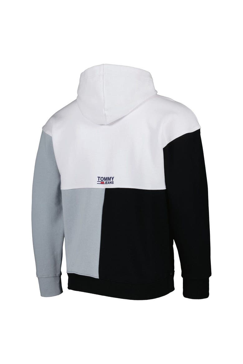Men's Tommy Jeans White/Black Brooklyn Nets Andrew Split Pullover Hoodie, Alternate, color, White