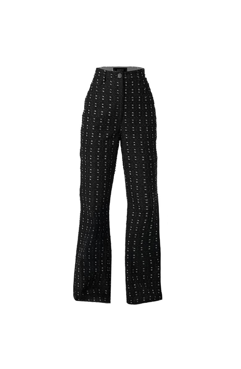 IVONNE Textured Wide-Leg Jeans, Alternate, color, Black