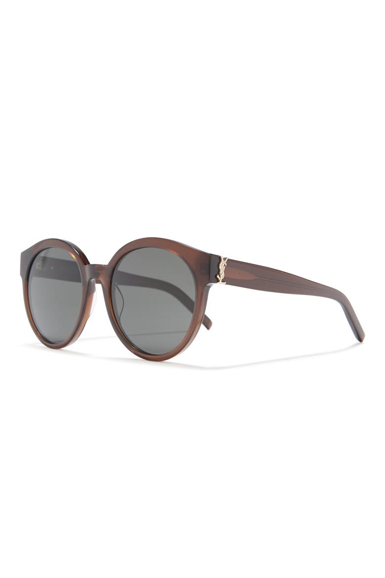 54mm Round Sunglasses, Alternate, color, BROWN BROWN GREY/GRY