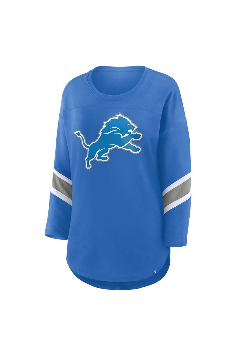 Women's Fanatics  Blue Detroit Lions Redzone 3/4-Sleeve T-Shirt, Alternate, color, Blue