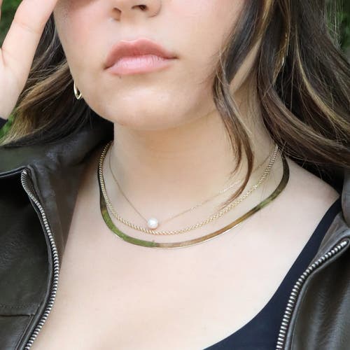 The Lovery Fine Jewelry Single Pearl Necklace In Gold