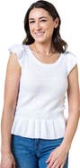 Hope & Henry Women's Organic Peplum Sweater Top