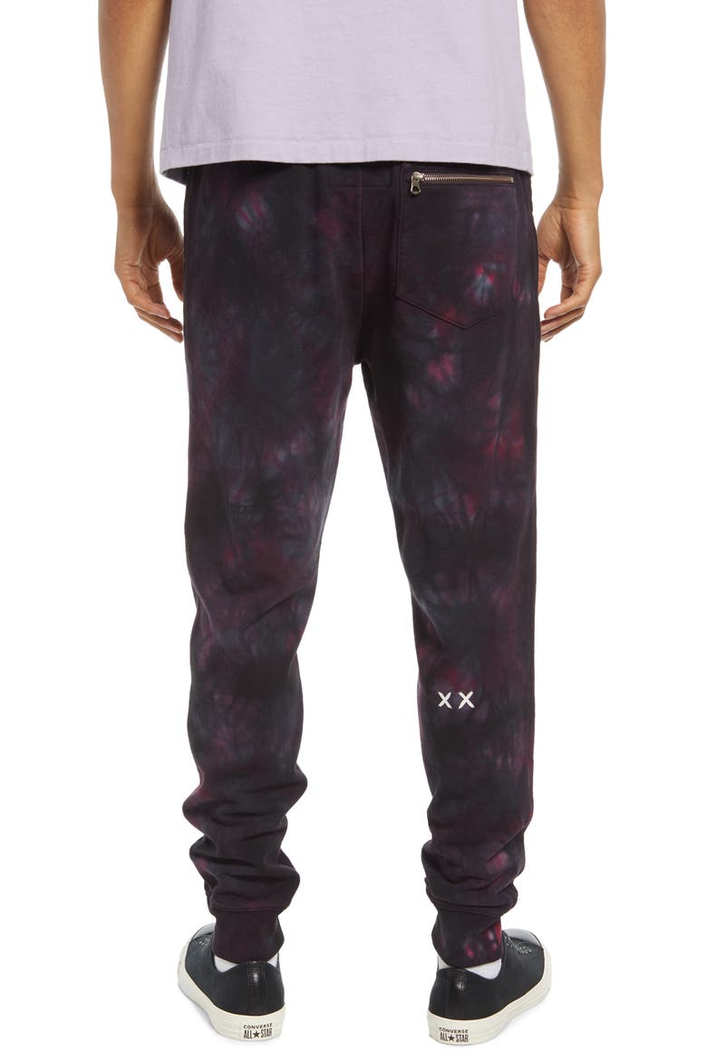 Tie Dye Zip Pocket Sweatpants, Alternate, color, MERLOT TIE DYE