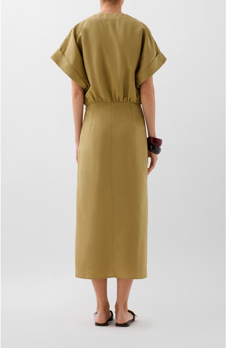 Scalpers Linen La Dress, Alternate, color, Green